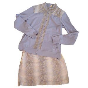 Annika Cutter & Buck Women Golf Skirt Suit Long Sleeve Jacket